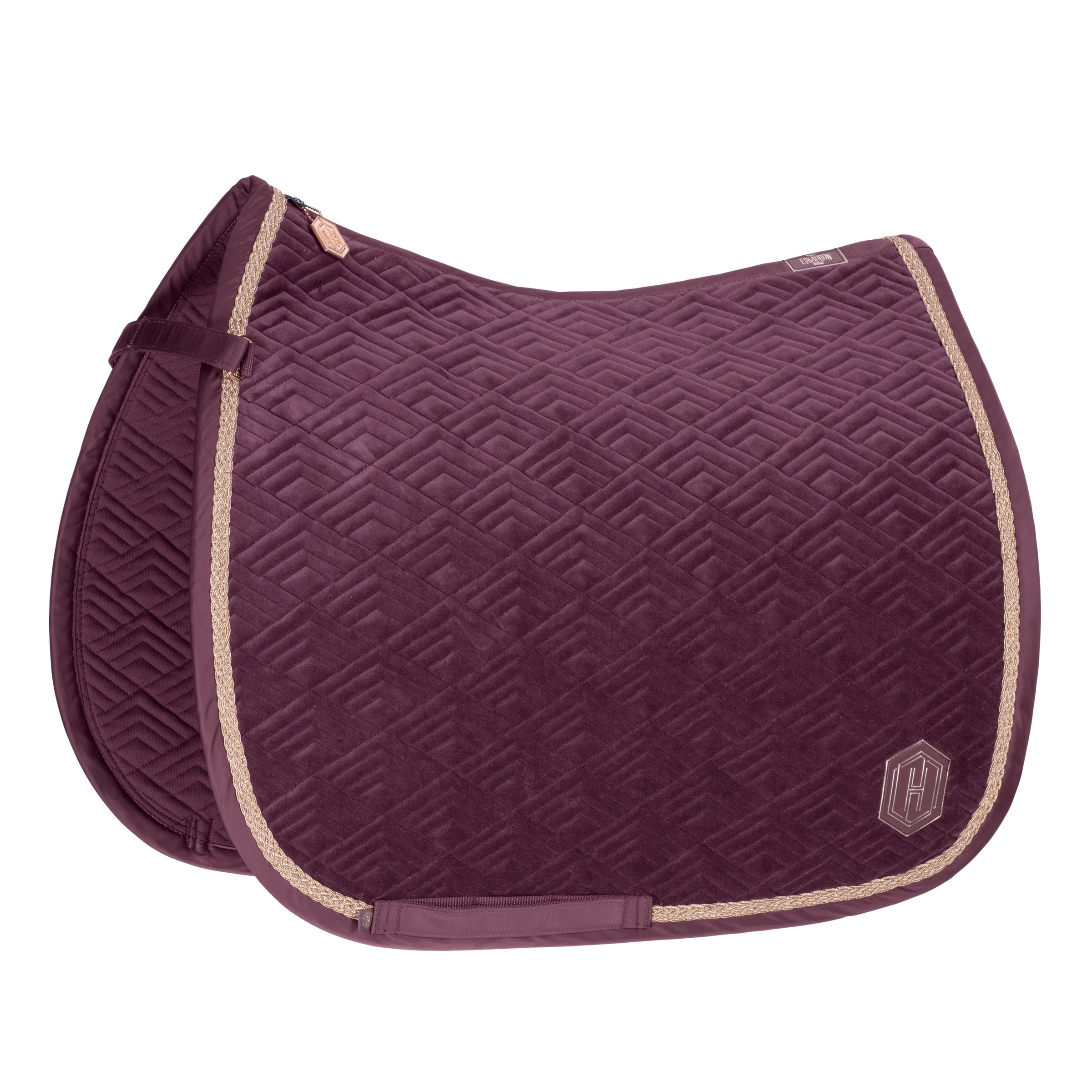 Eskadron Heritage Cassis Velvet Emblem saddlepad