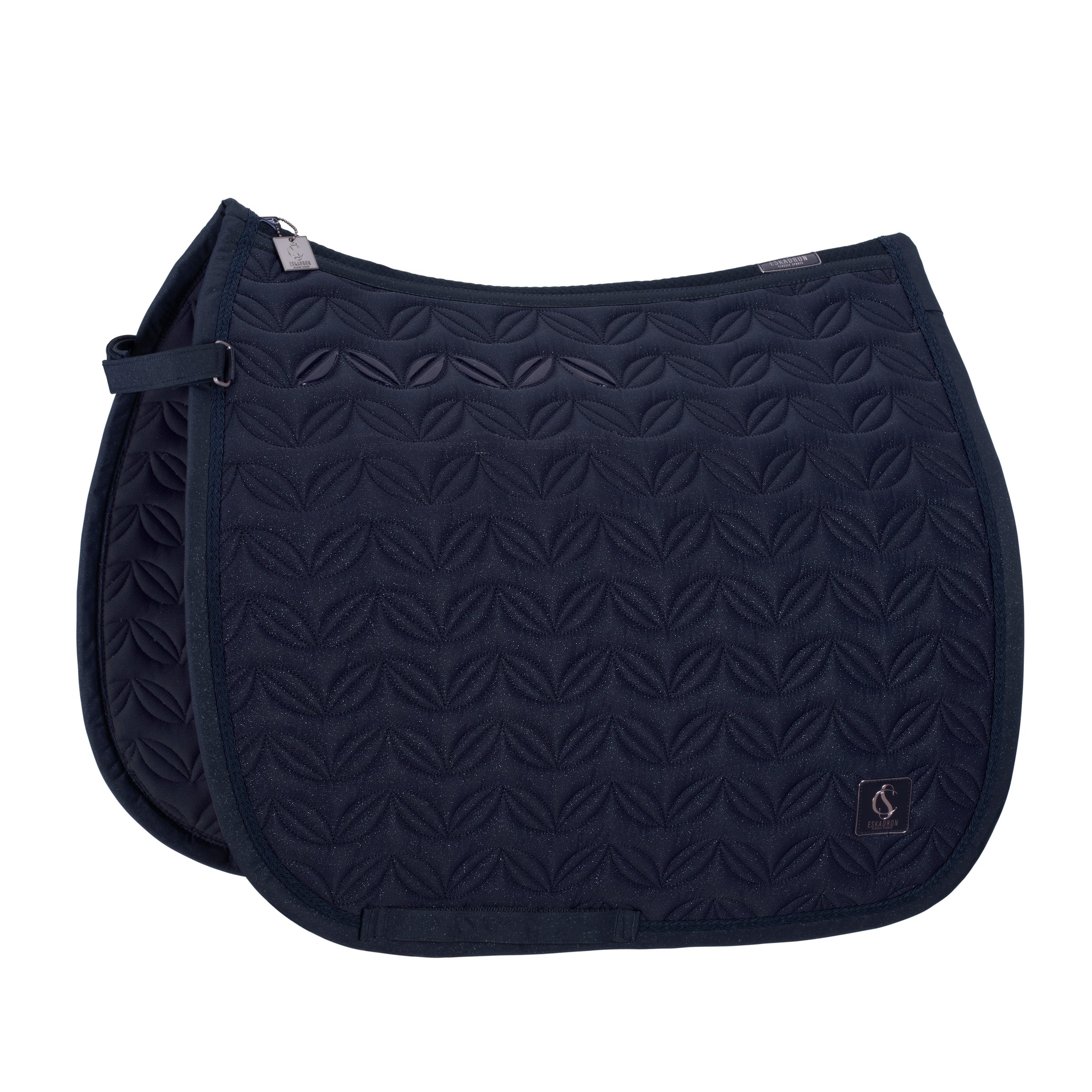 Eskadron Navy Sparkle floral saddlepad