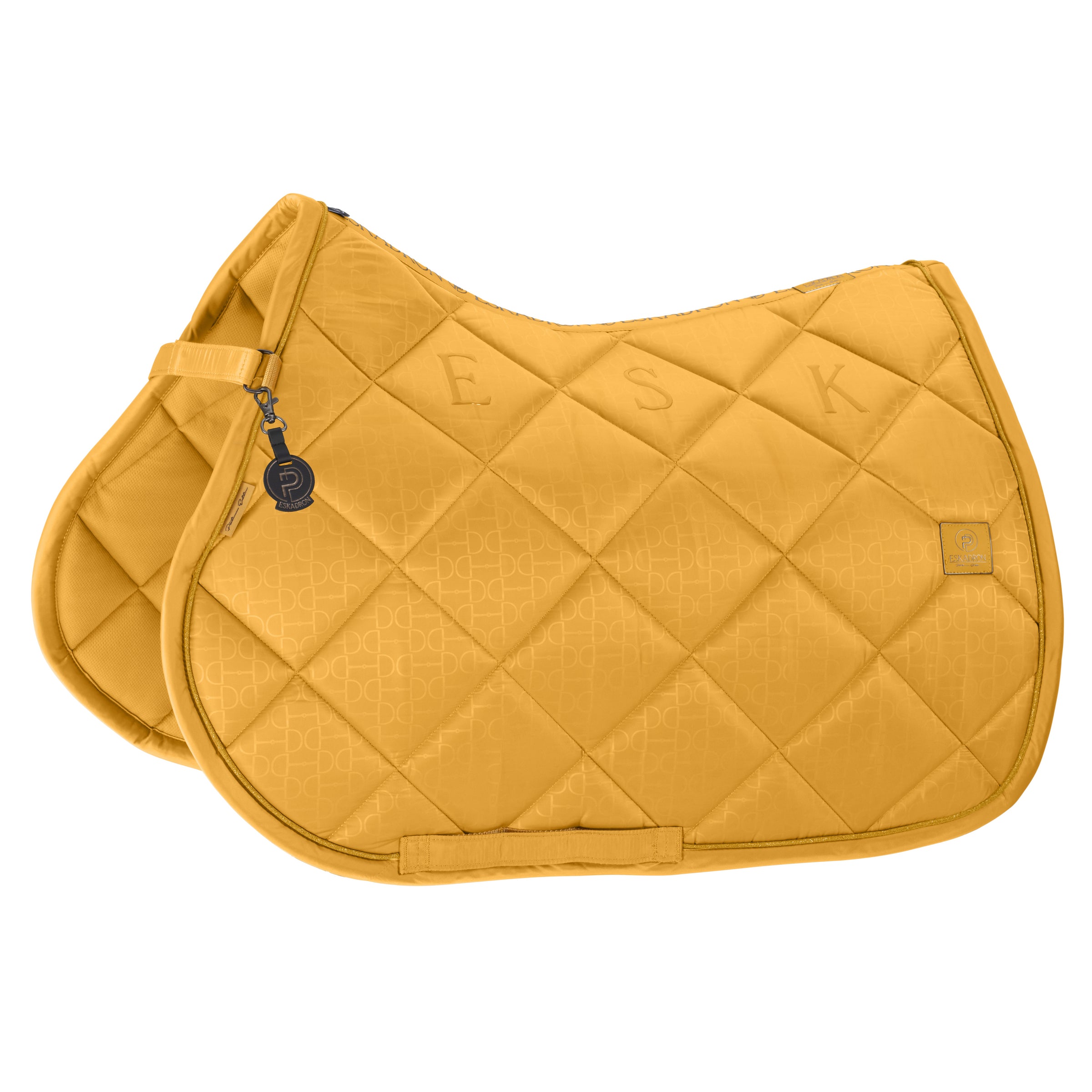Eskadron Platinum golden yellow Glossy bit saddlepad
