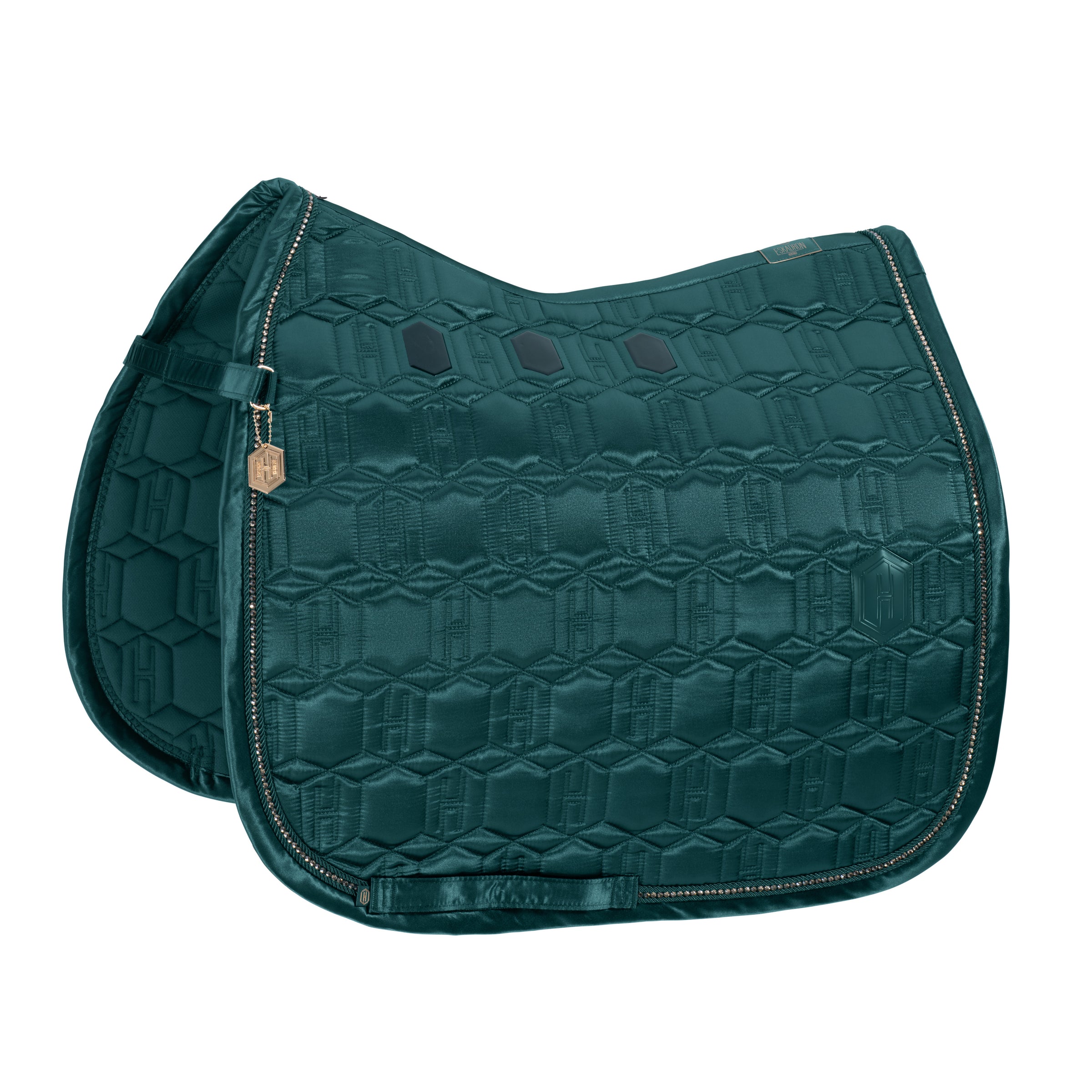 Eskadron Heritage Vintage green satin crystal pony dressage saddlepad