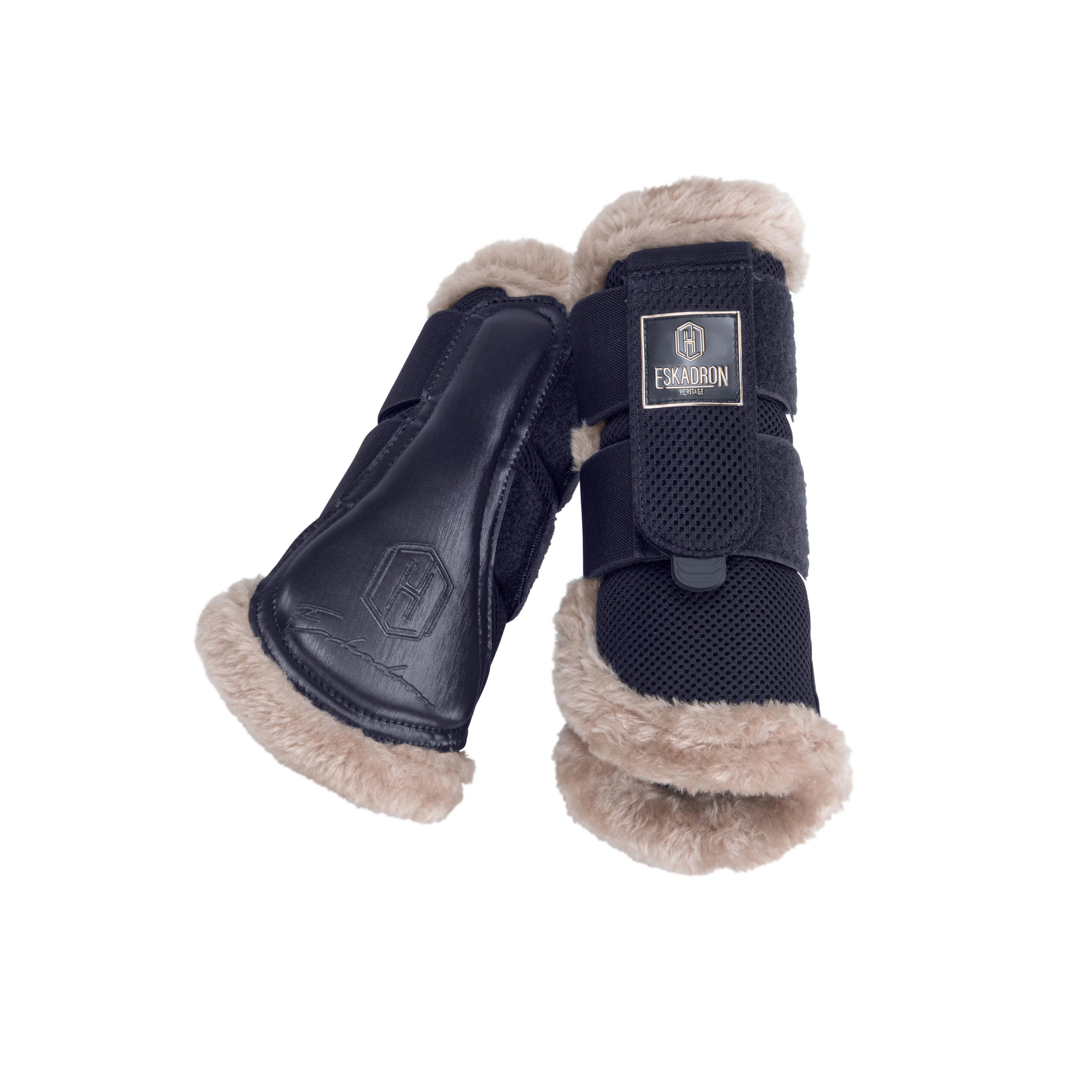 Eskadron Heritage Navy mesh faux fur brushing boots
