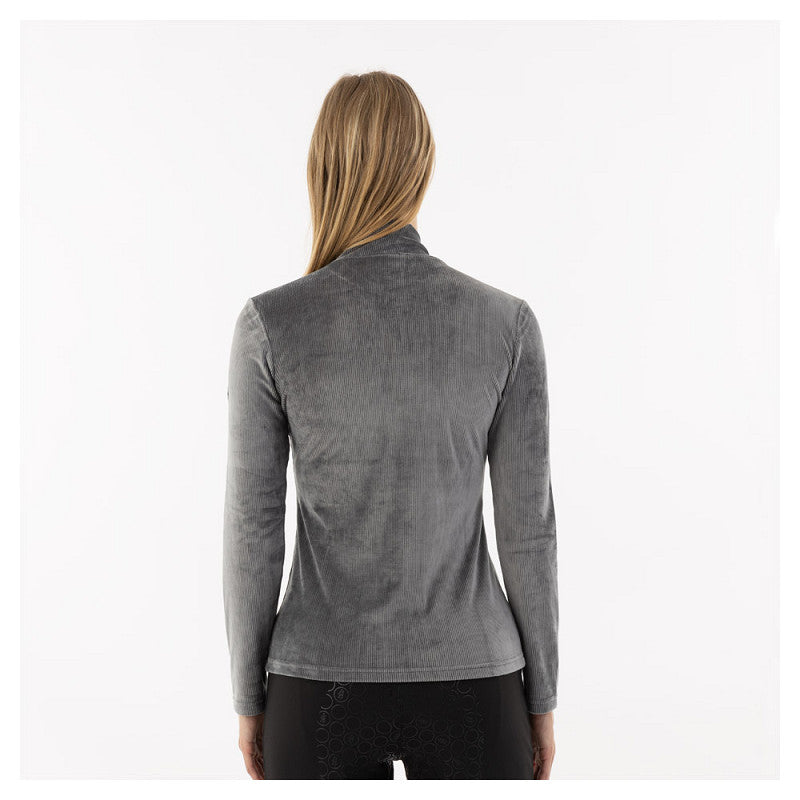 BR Farah velvet rib pullover in Quiet shade