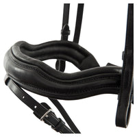 BR Newcastle black leather snaffle bridle
