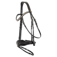 BR Oldham black leather snaffle bridle