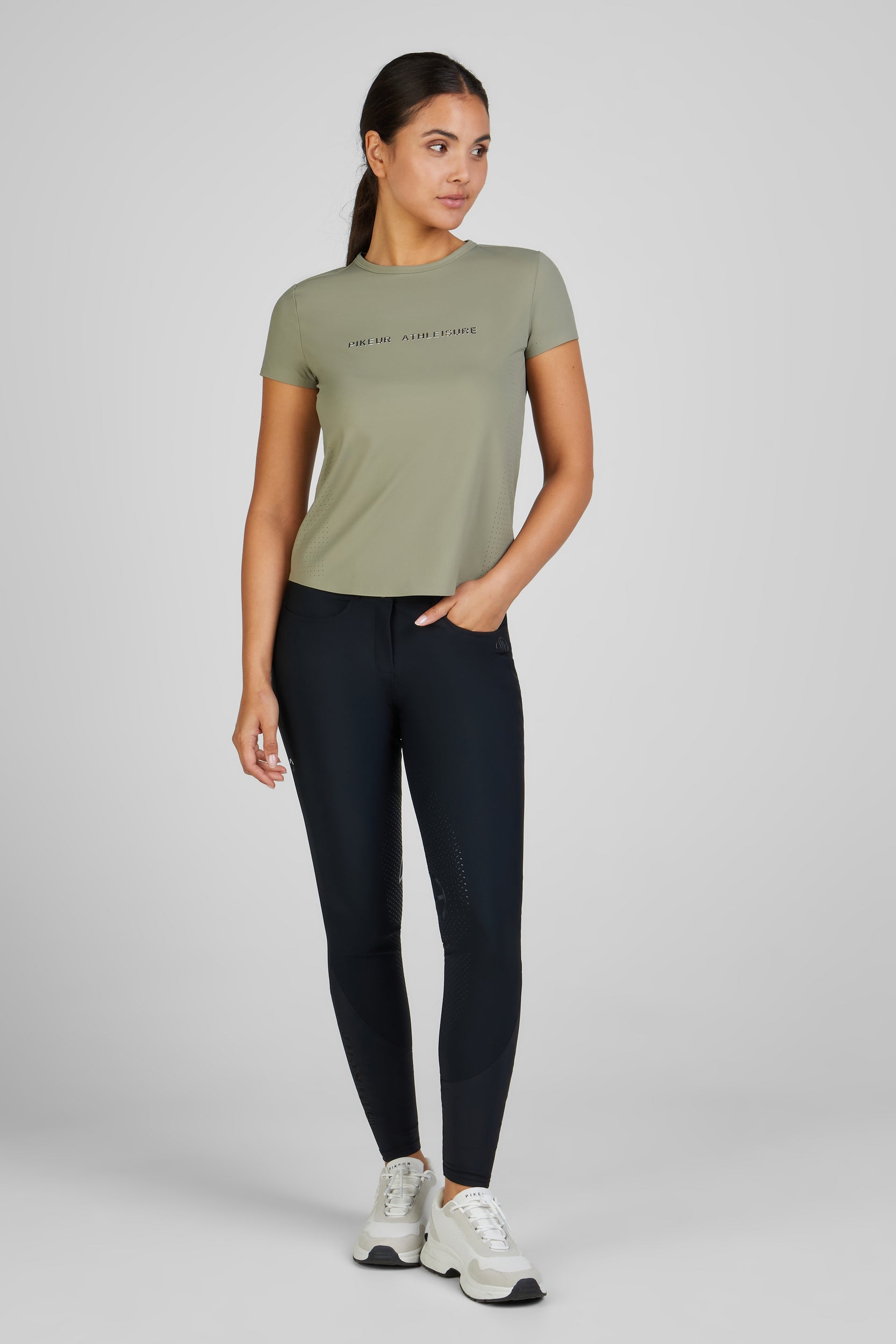 Pikeur athleisure T-shirt in Moss