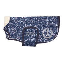 Imperial riding navy bloom raincoat Dog Rug