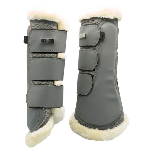 HV Polo Nina grey glitter mesh dressage boots- 1 medium left