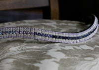 Equiture Swarovski Tiffany reverse purple fade megabling curve browband