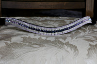 Equiture Swarovski Tiffany reverse purple fade megabling curve browband