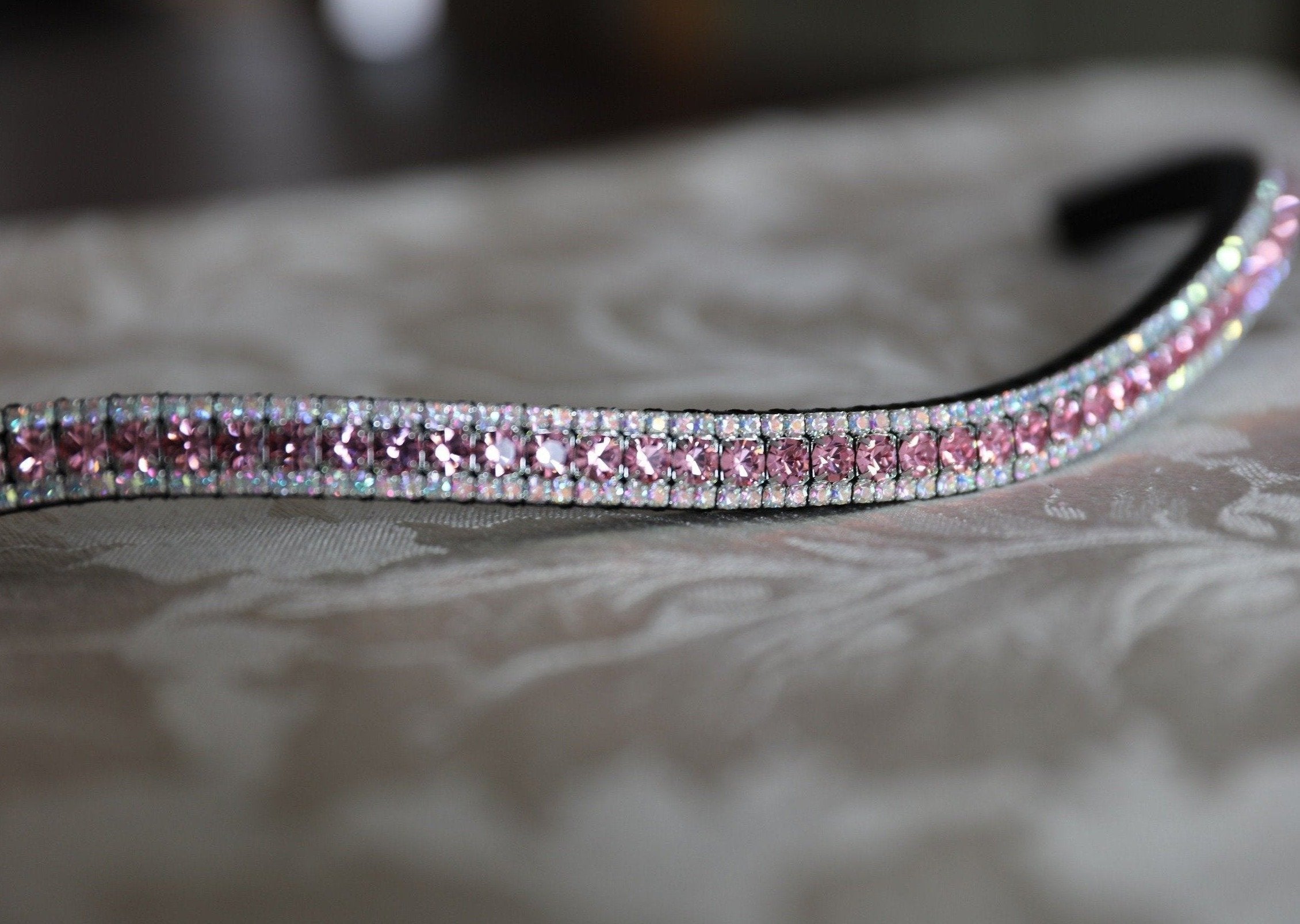 Equiture Light rose and iridescent browband