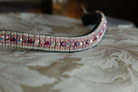 Equiture Custom alternating 3 colour megabling curve browband