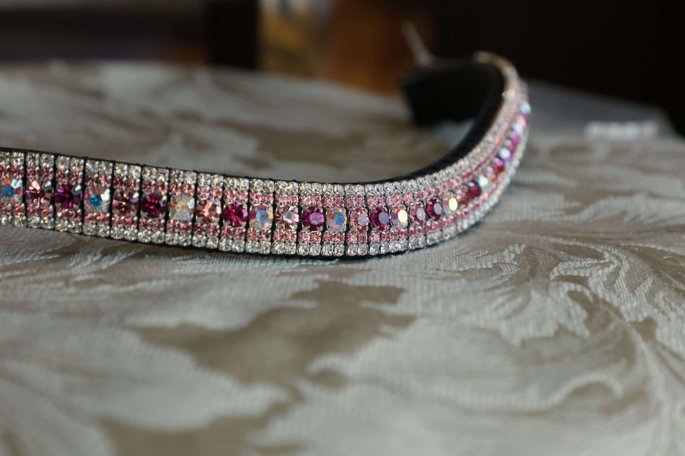 Equiture Custom alternating 3 colour megabling curve browband