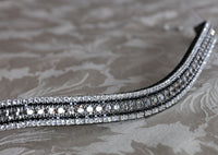 Equiture Velvet, jet and clear megabling curve browband