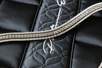 Equiture Velvet, jet and clear megabling curve browband