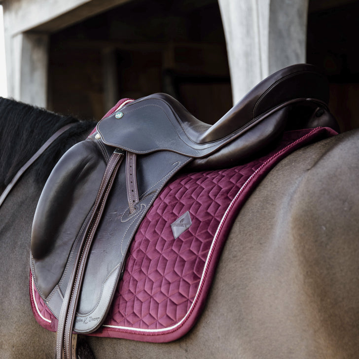 Kentucky bordeaux velvet dressage saddlepad