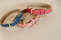 Kentucky Vegan leather Peach dog collar