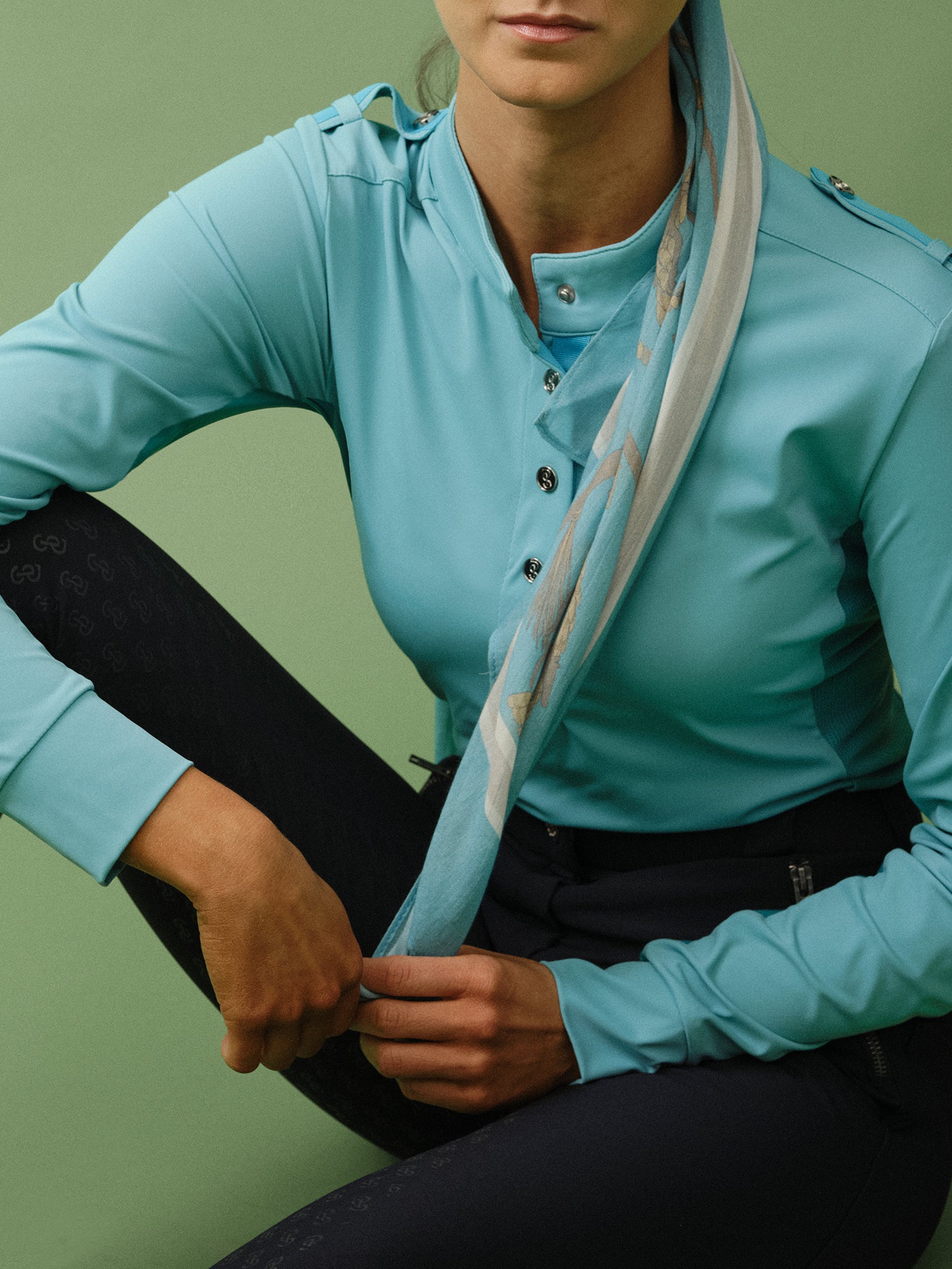 PS of Sweden Chicki turquoise long sleeve base layer