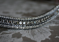 Black diamond and jet megabling curve browband