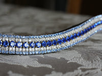 Sapphire, clear and light sapphire megabling curve browband