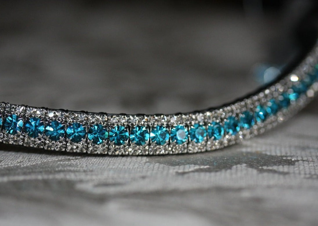 Indicolite and black diamond browband
