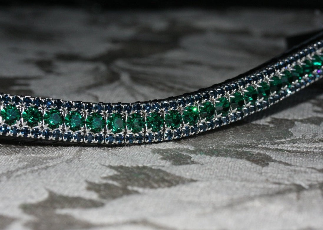 Emerald and montana browband