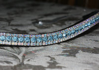 Aquamarine and iridescent browband