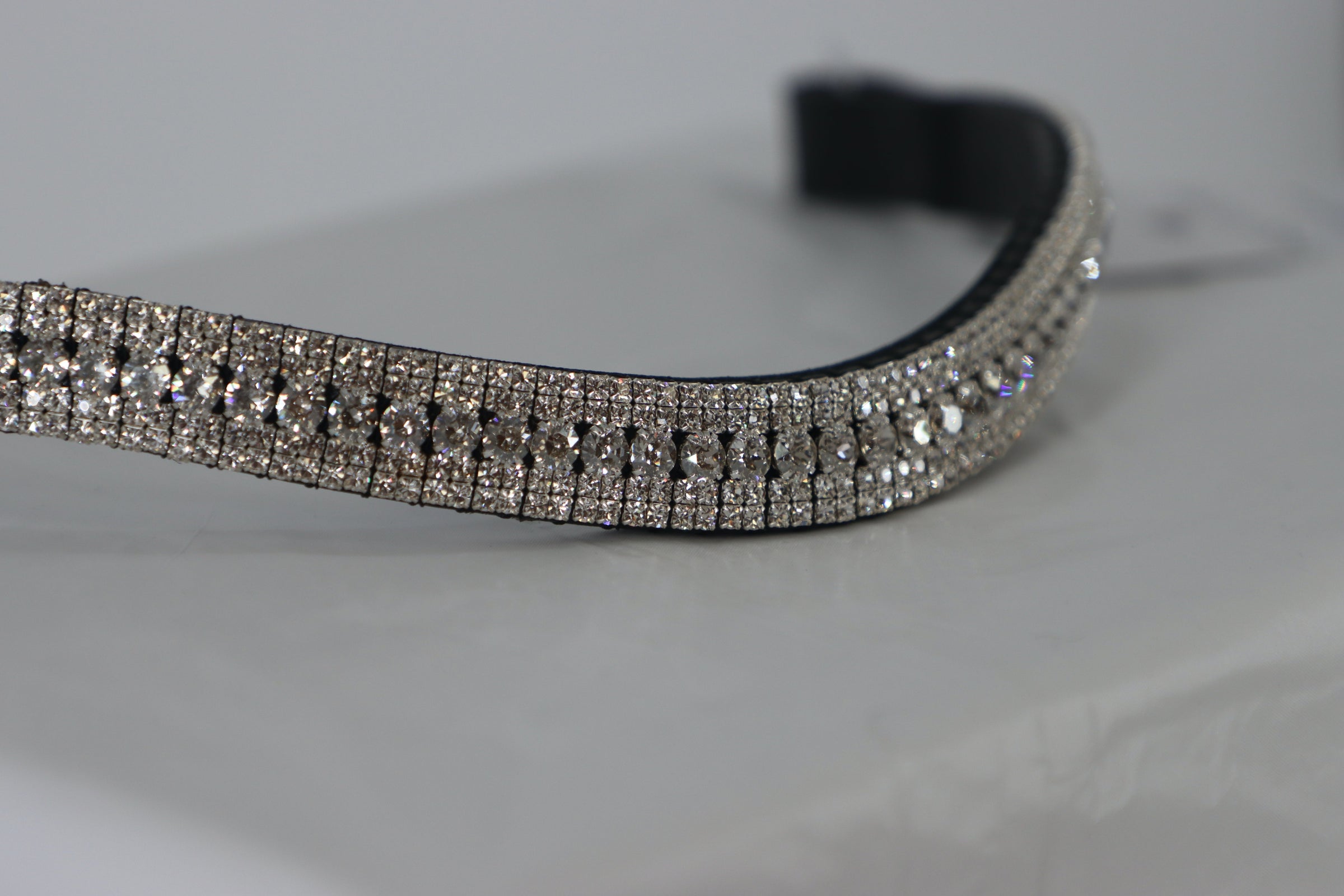Equiture Swarovski tiffany clear crystal megabling curve browband