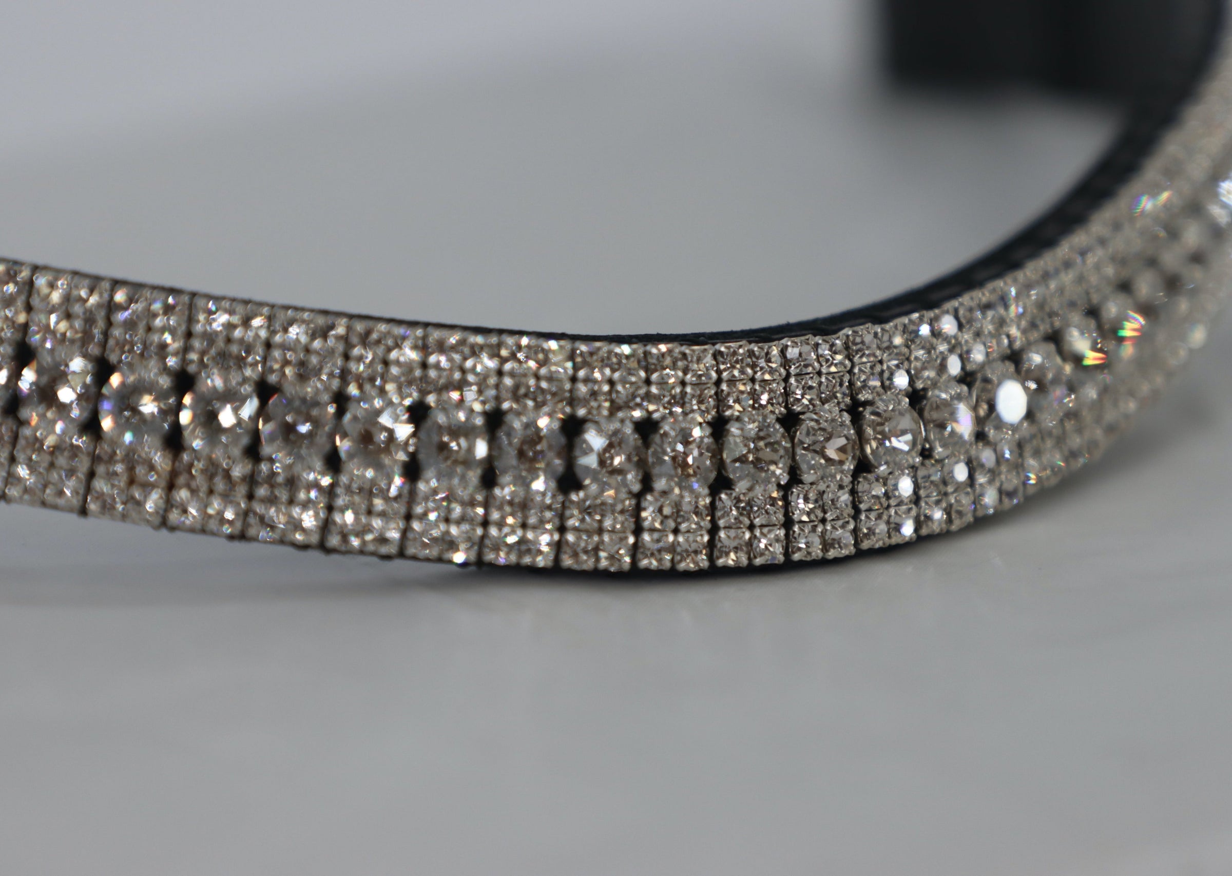 Equiture Swarovski tiffany clear crystal megabling curve browband