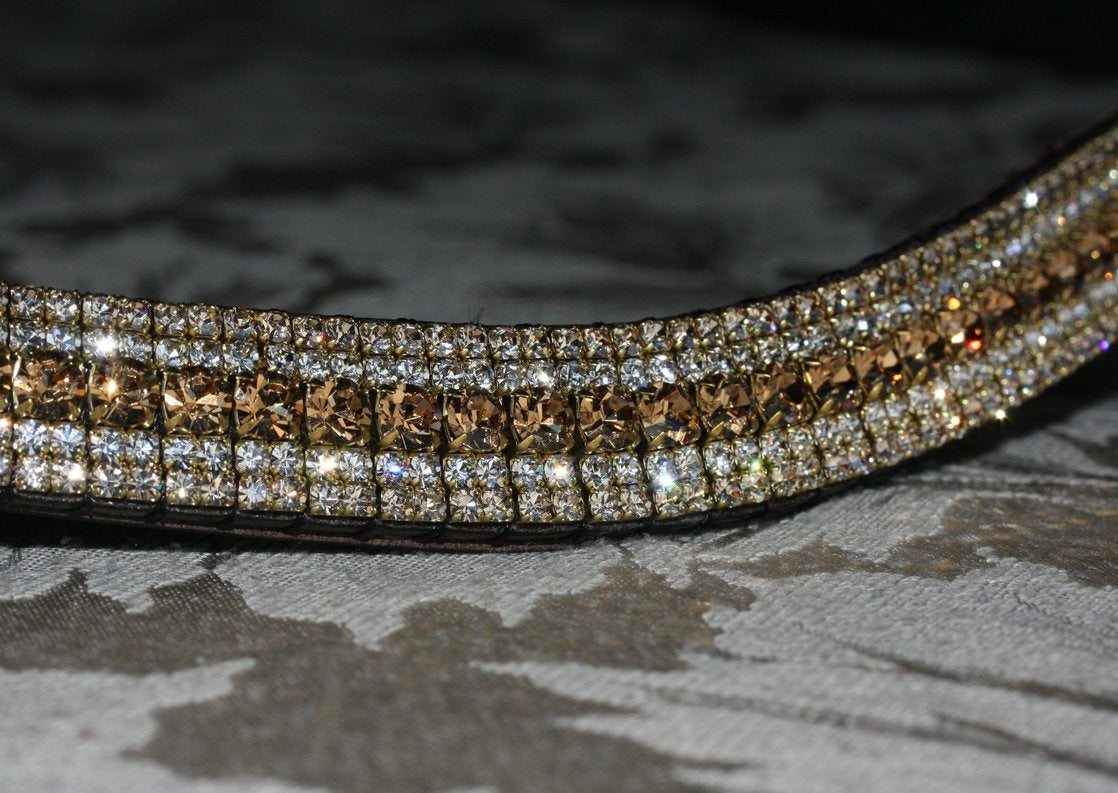 Light colorado, clear and honey megabling curve browband