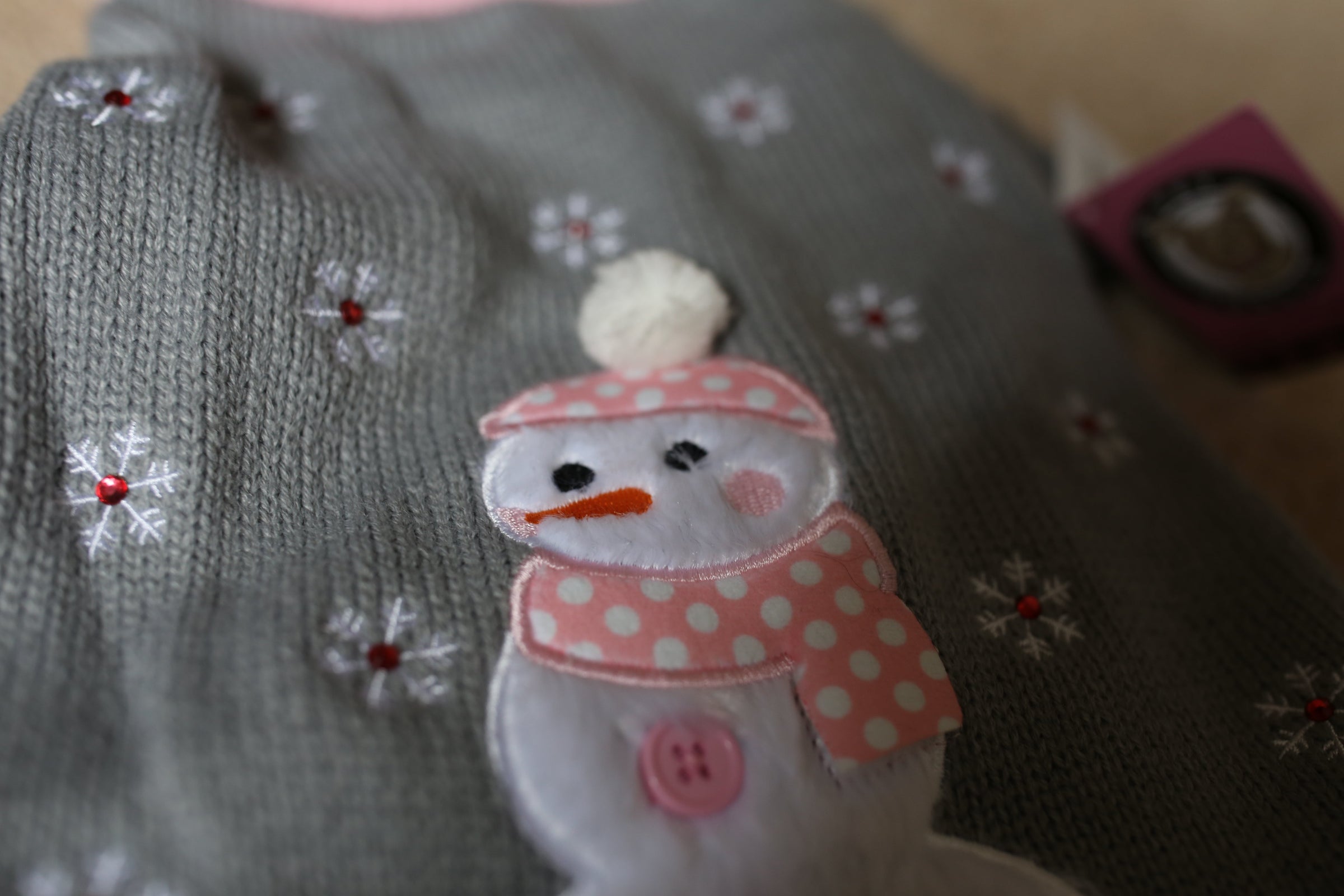 Crystal Snowman Christmas Jumper