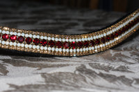 Equiture Burgundy, opal and light colorado megabling curve browband
