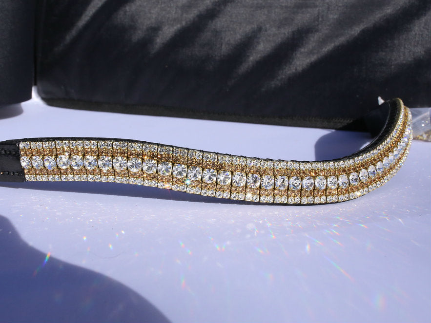 Equiture Clear, light colorado and clear megabling curve browband