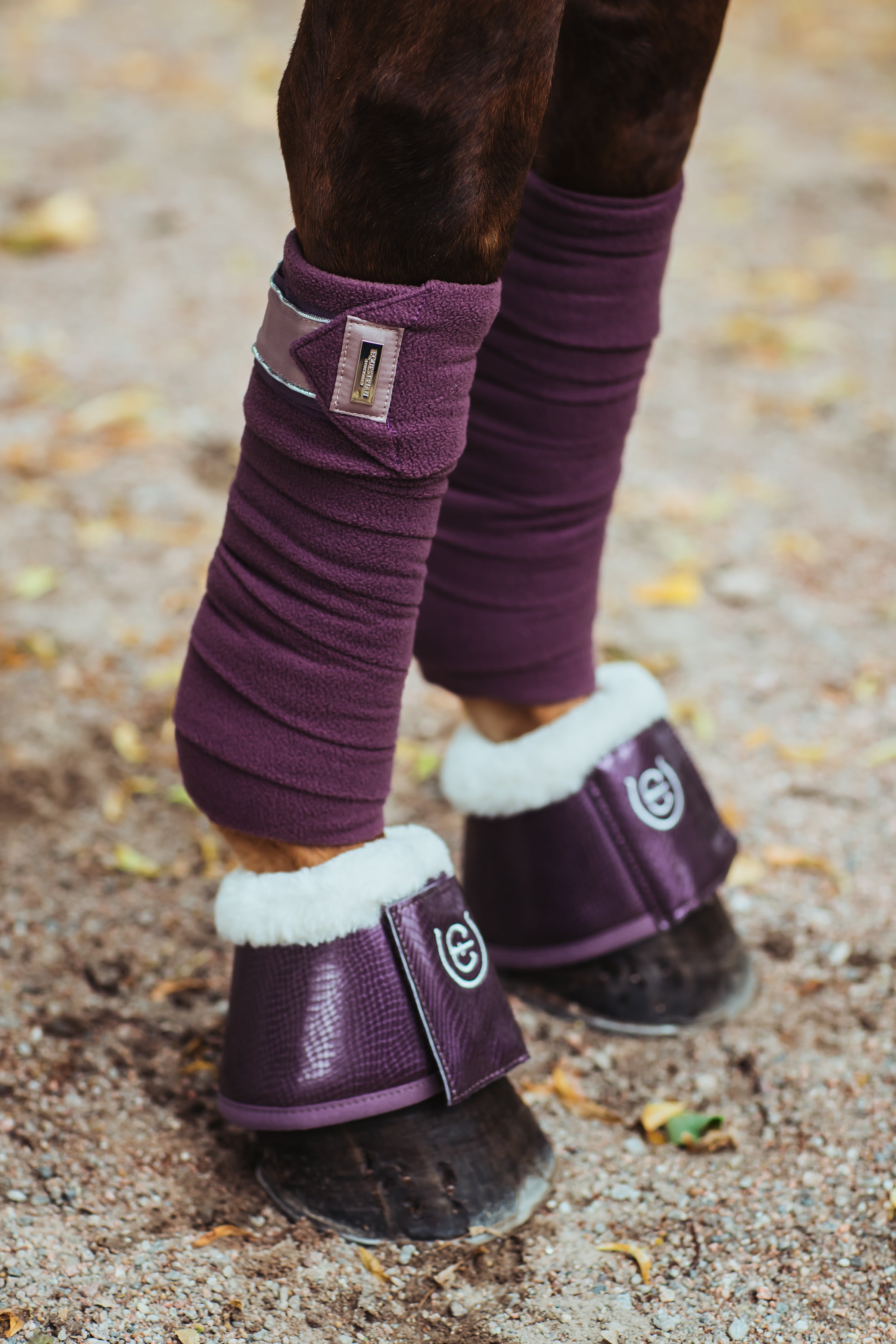 Equestrian Stockholm Orchid bloom fleece bandages