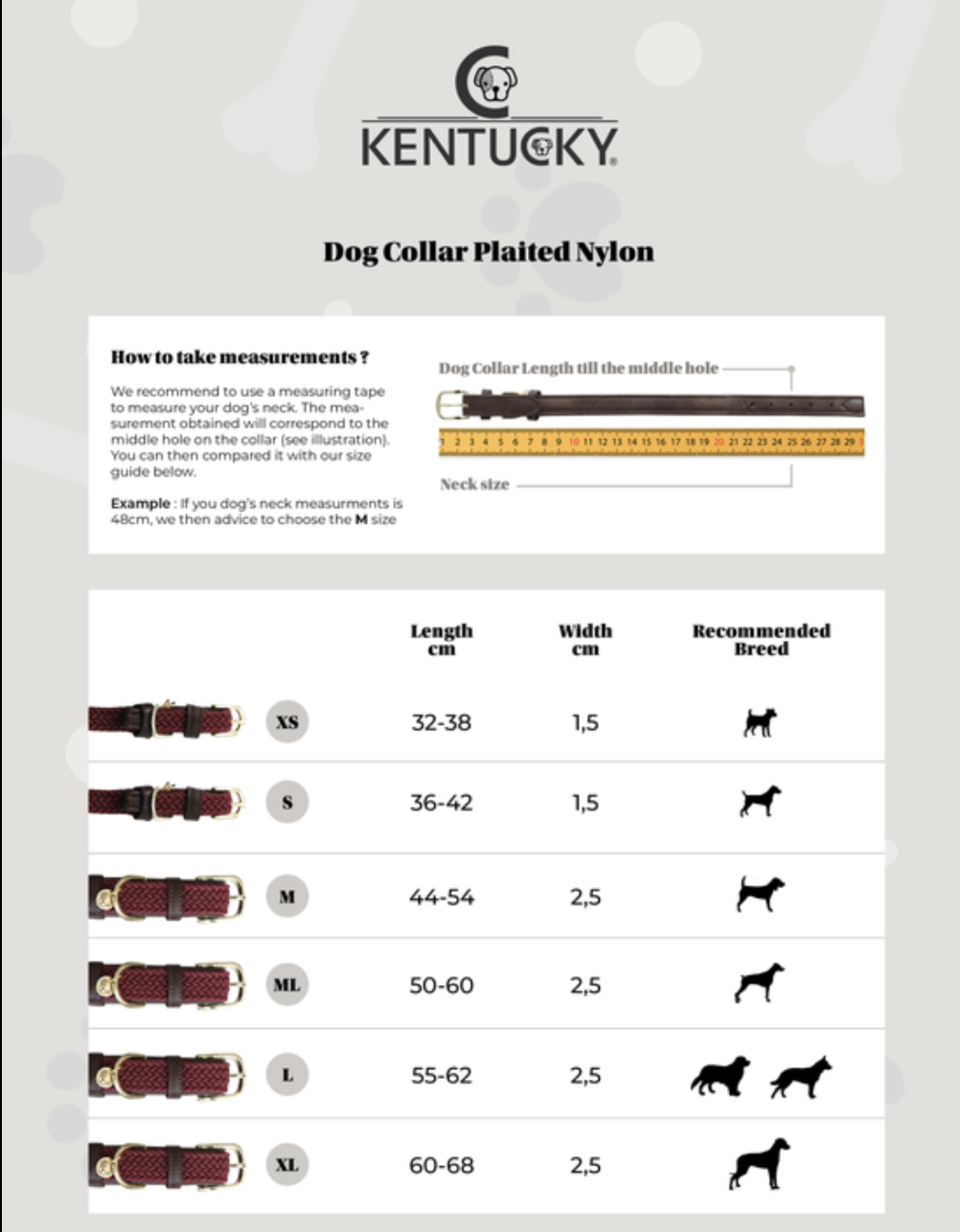 Kentucky Plaited Nylon dog collar