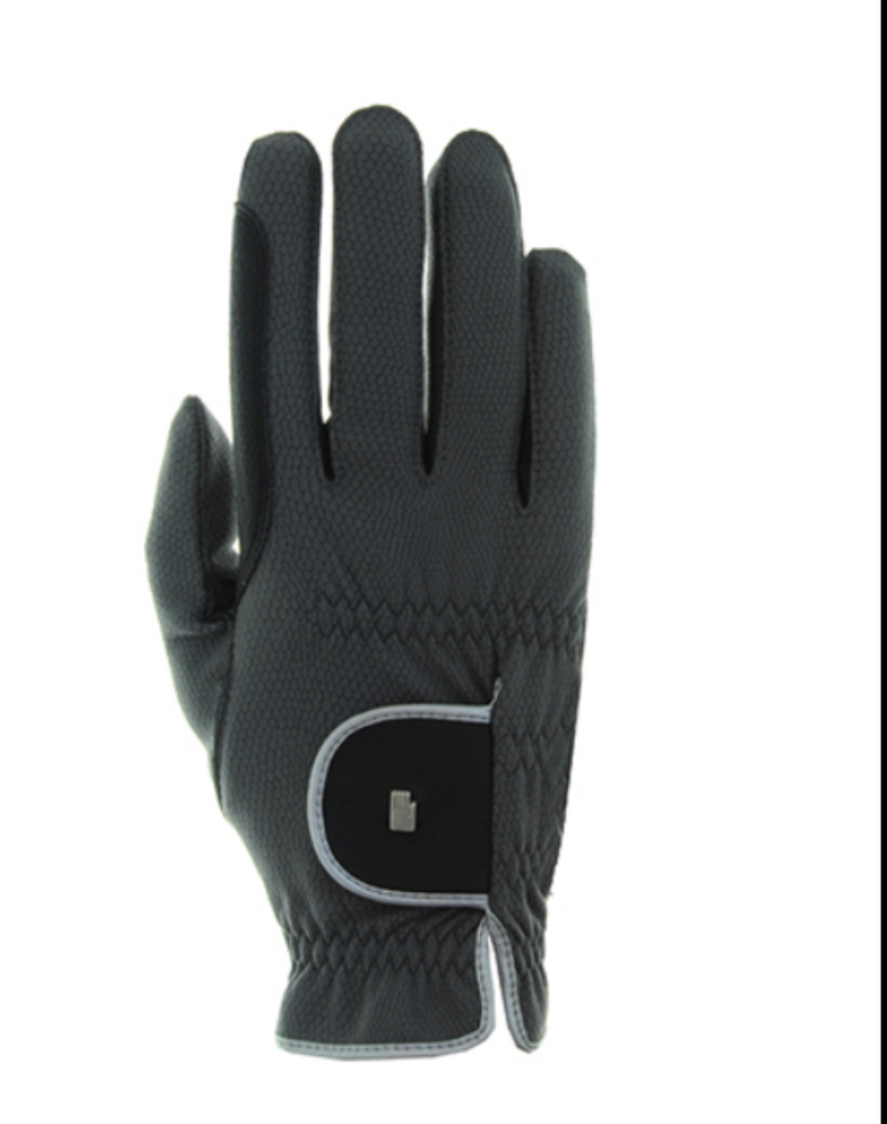 Roeckl Malta winter anthracite and silver riding gloves