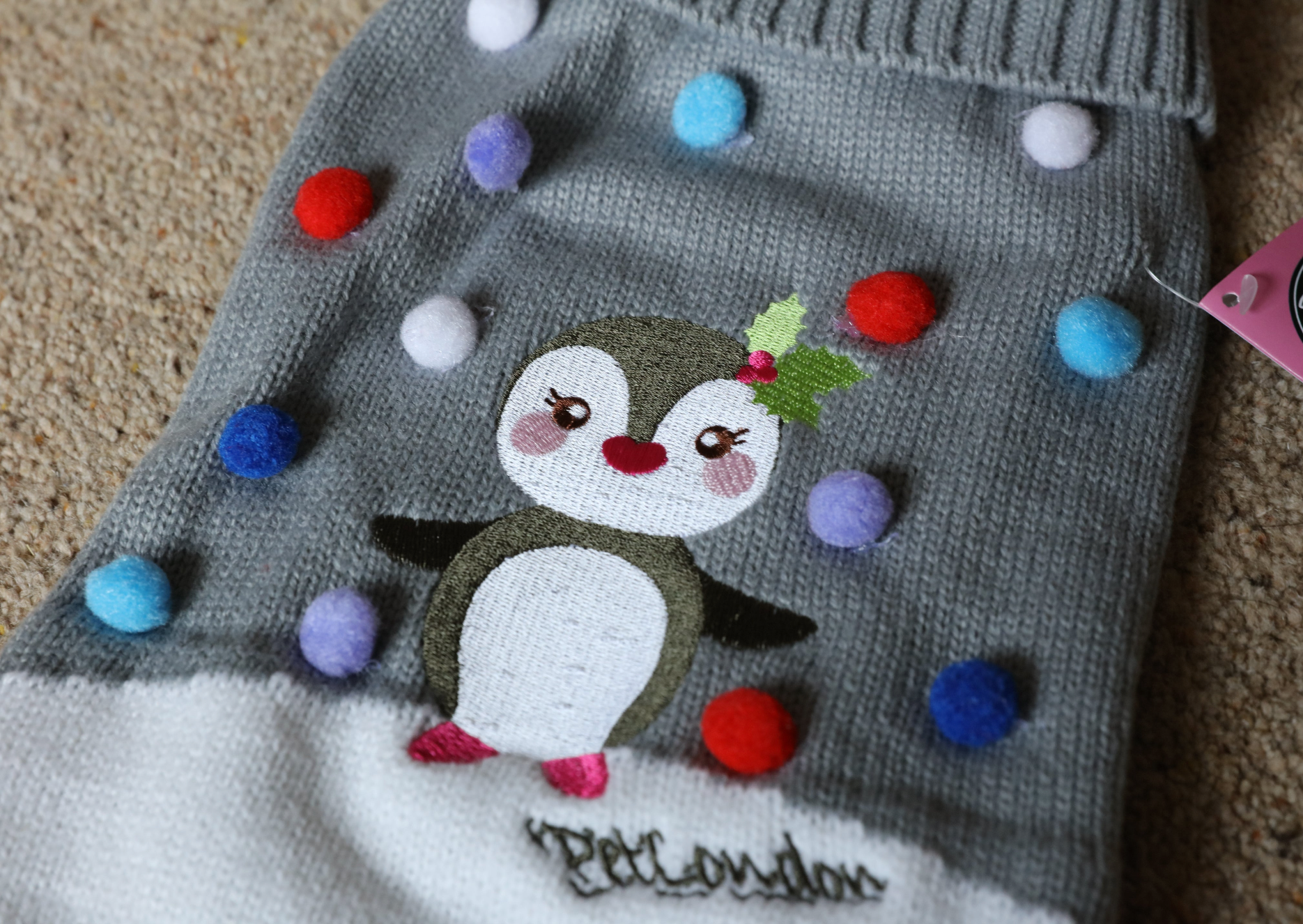 Candy Pom Penguin Jumper