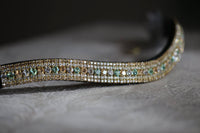 Equiture Custom alternating 3 colour megabling curve browband