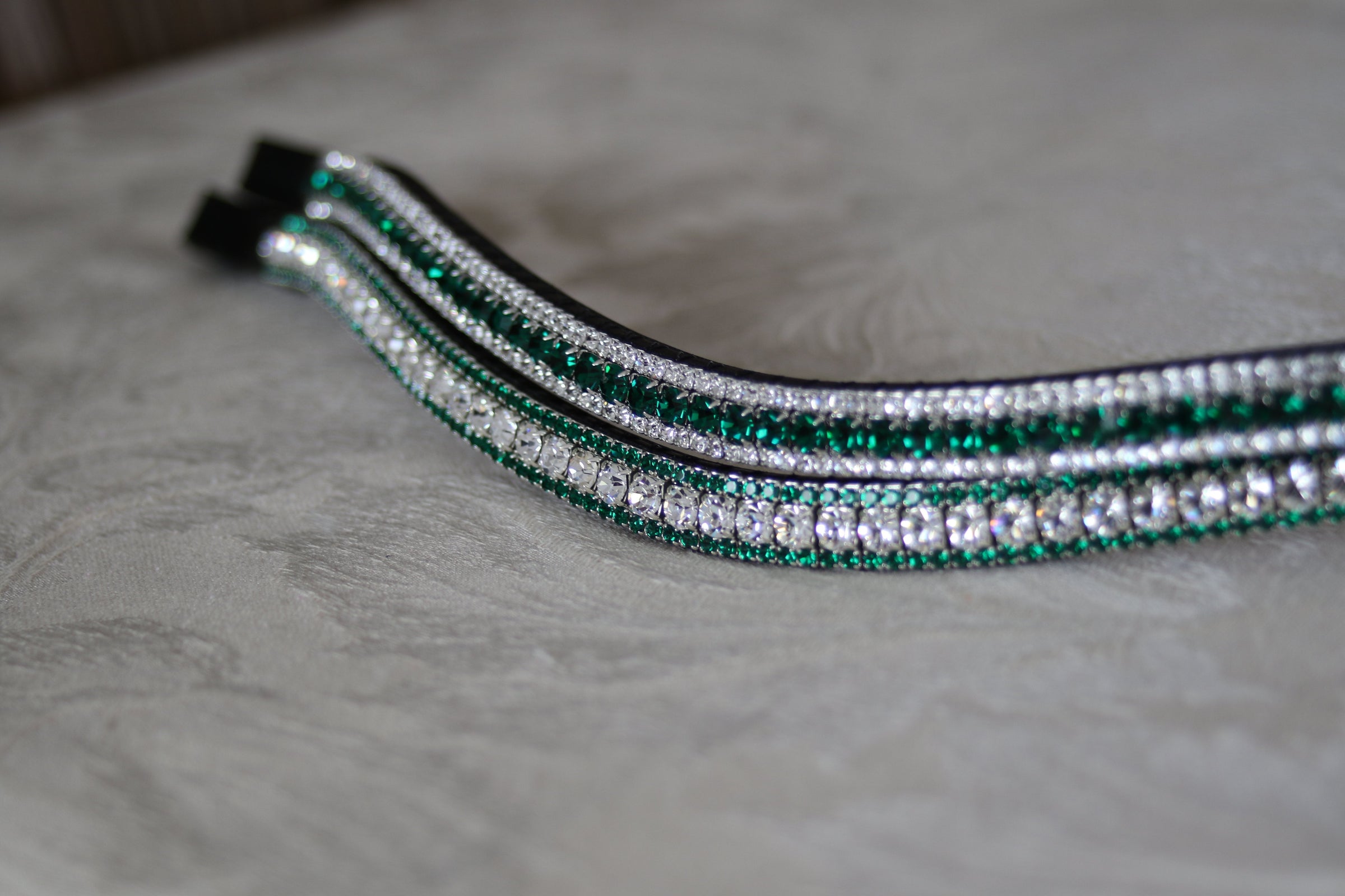 Equiture Emerald and clear browband