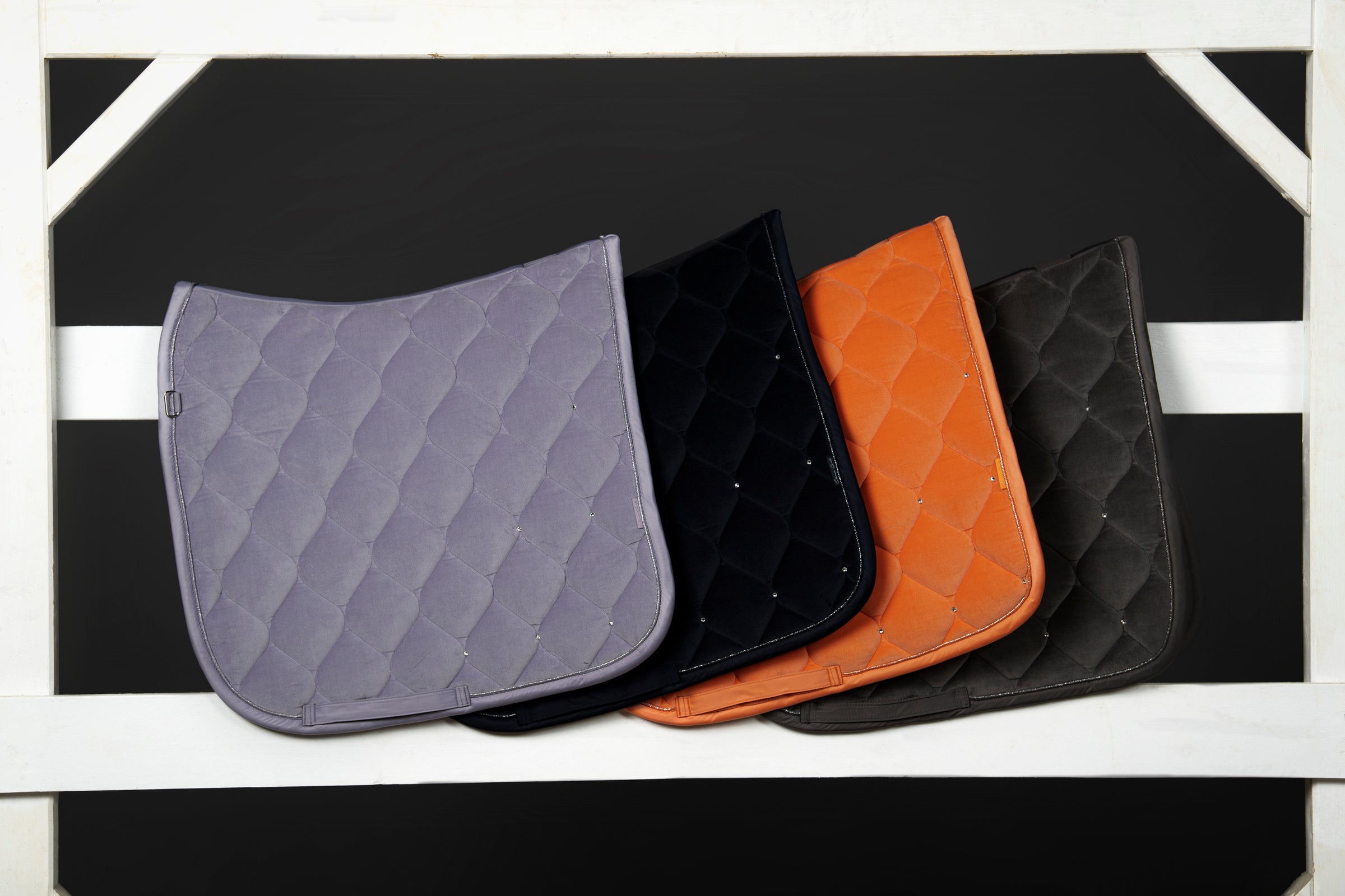 Eskadron Soft Peach Velvet crystal saddlepad