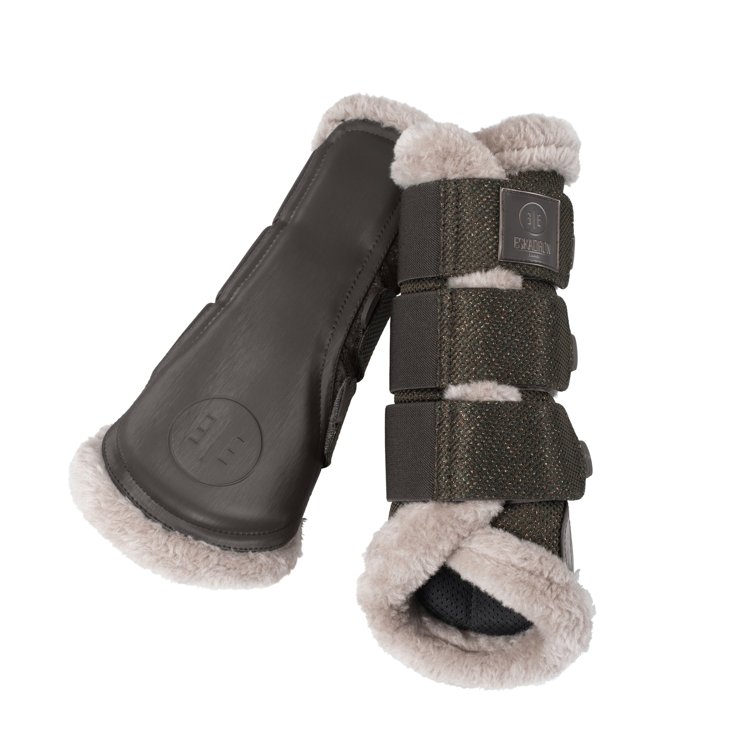Eskadron Essence Dark Olive glitter mesh brushing boots- 1 pony left