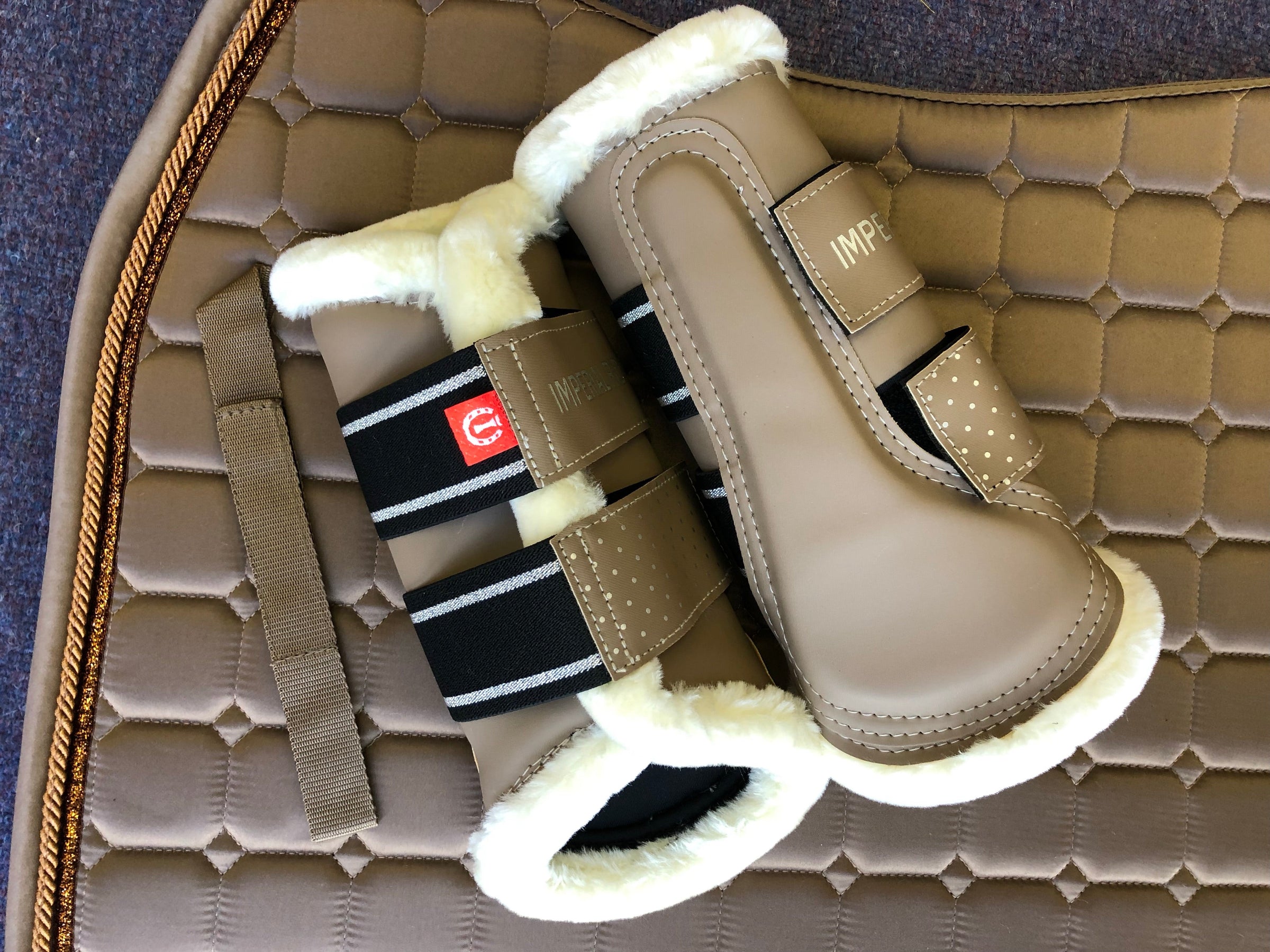 Imperial riding belle star beige boots- 1 large left