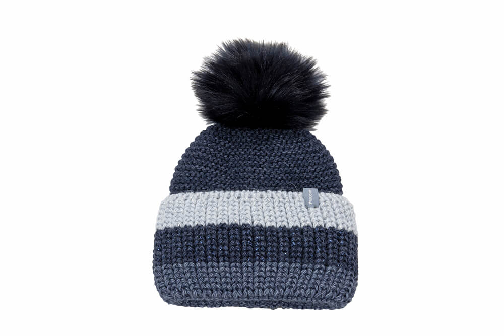 Pikeur blue striped bobble hat