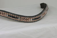 Equiture Swarovski Tiffany navy rose gold wave fade megabling curve browband