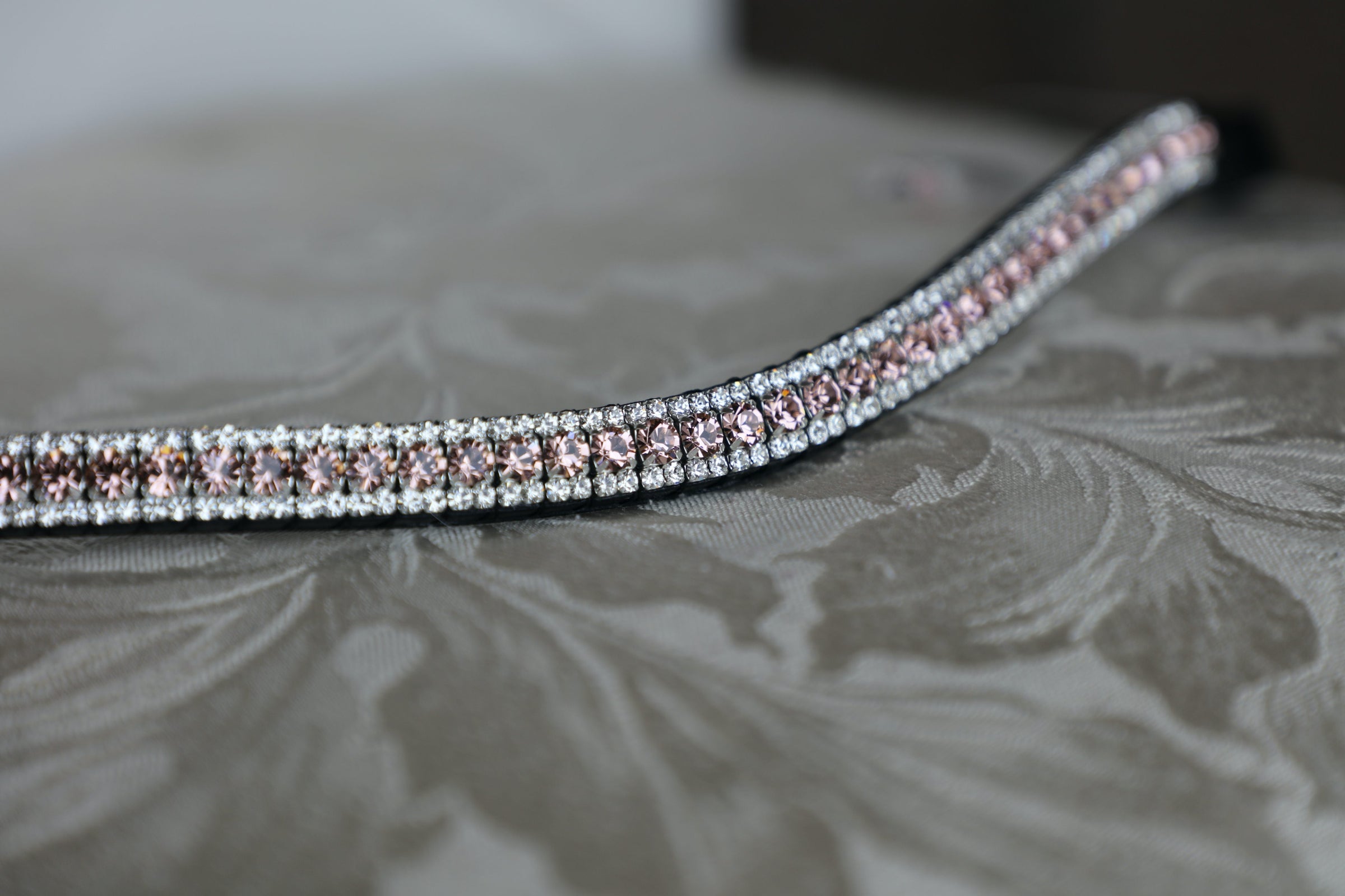 Equiture Vintage rose and clear browband