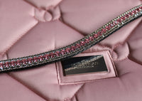 Equiture Light rose and black diamond browband