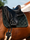 PS of Sweden Midnight green Velvet monogram Dressage saddlepad