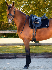 PS of Sweden Black Velvet monogram Dressage saddlepad