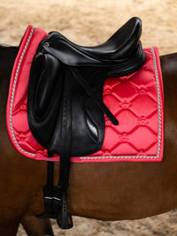PS of Sweden Monogram Pink Guava dressage saddlepad