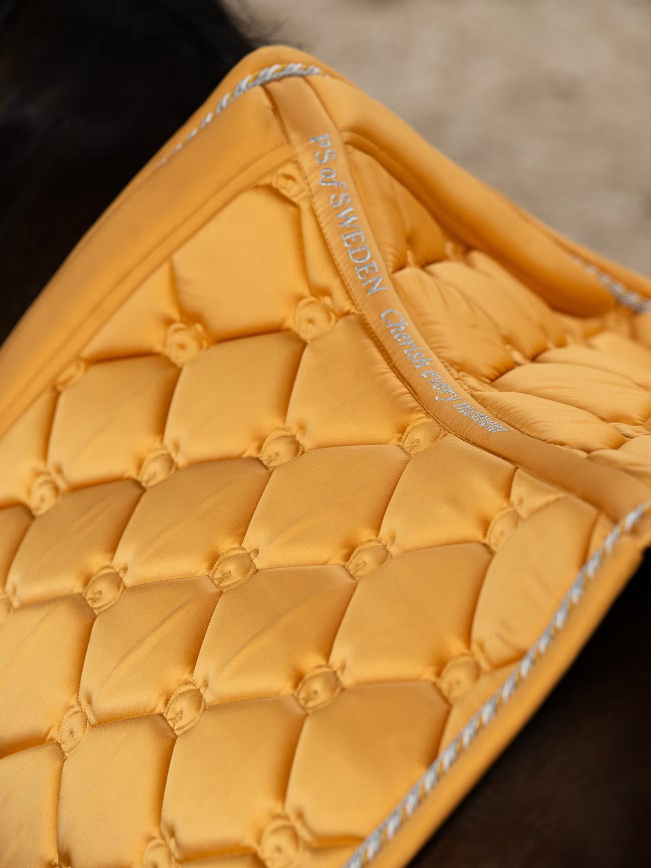PS of Sweden Monogram Sunburst Sorbet dressage saddlepad
