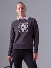 PS of Sweden Karla Monogram sweater in dark grey